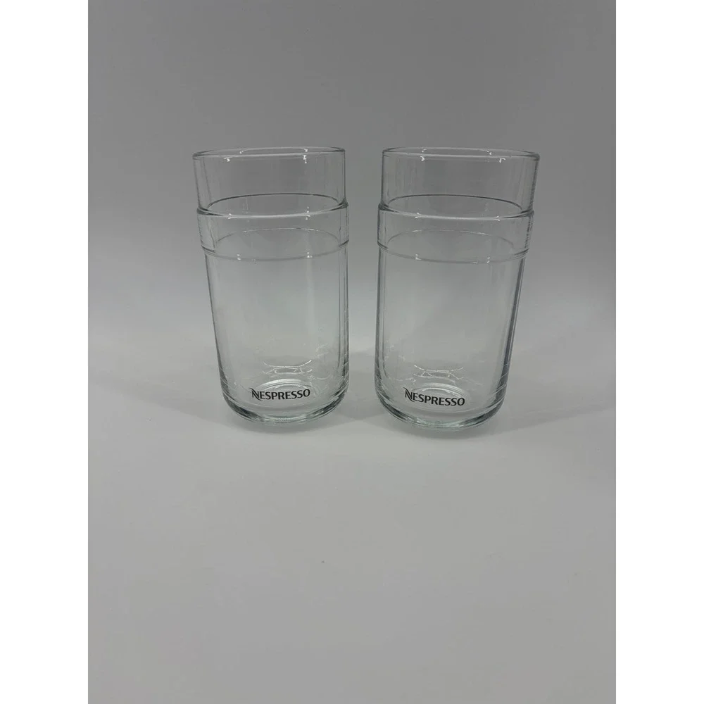 Nespresso Vertuo Recipe Glasses Set of 2 Clear Glass Made in France Unisex